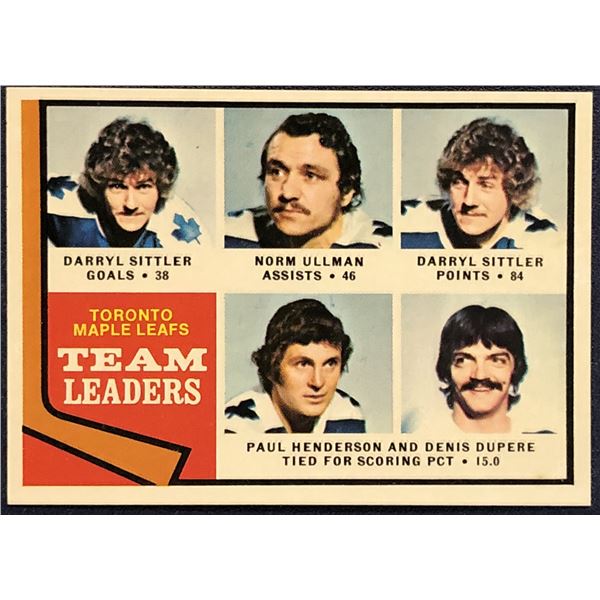 1974-75 TOPPS HOCKEY TORONTO MAPLE LEAFS