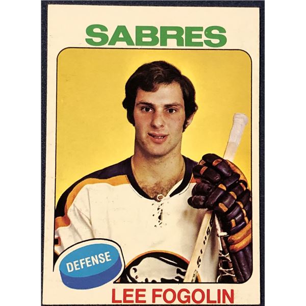 1975-76 TOPPS NHL LEE FOGOLIN ROOKIE CARD
