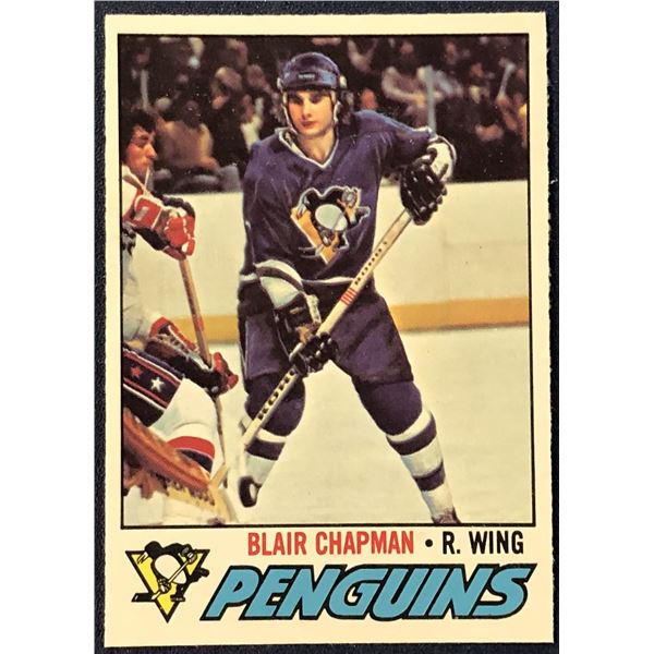 1977-78 O-PEE-CHEE NHL BLAIR CHAPMAN ROOKIE CARD