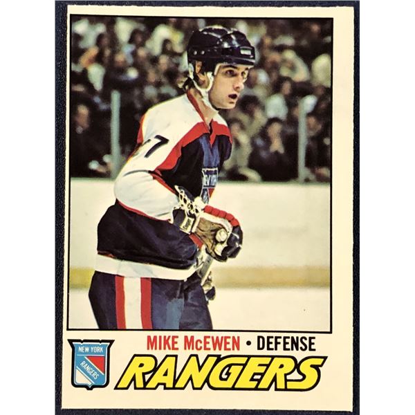 1977-78 O-PEE-CHEE NHL MIKE McEWEN ROOKIE CARD