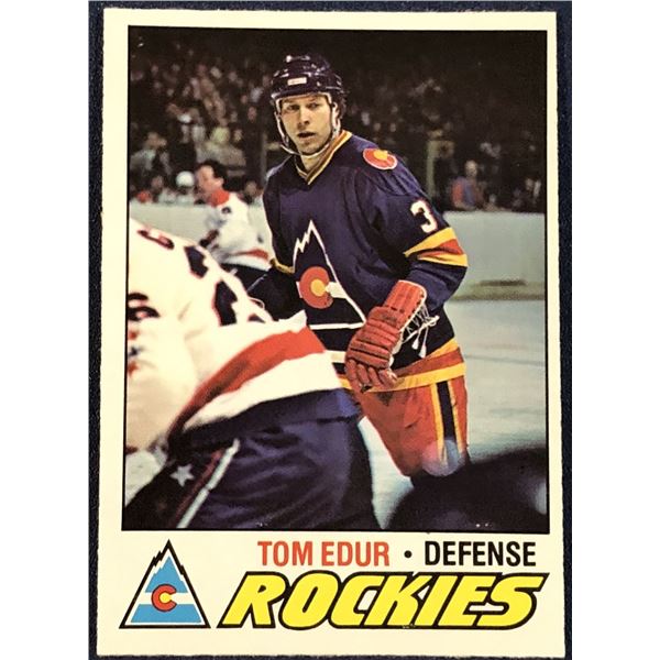 1977-78 O-PEE-CHEE NHL TOM EDUR ROOKIE CARD