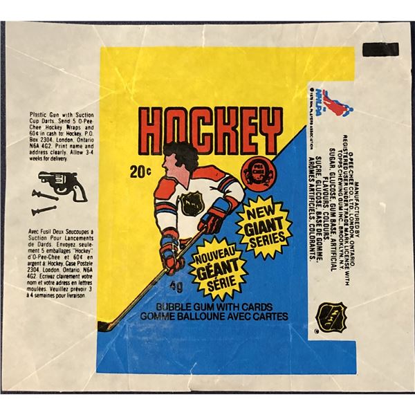 1980-81 O-PEE-CHEE NHL HOCKEY WRAPPER