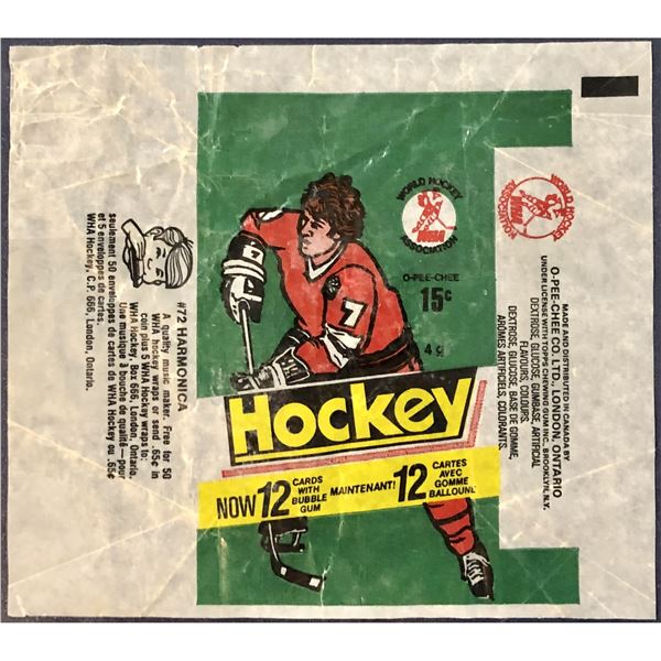 1977-78 O-PEE-CHEE WHA HOCKEY WRAPPER
