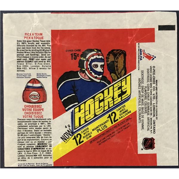 1977-78 O-PEE-CHEE NHL HOCKEY WRAPPER