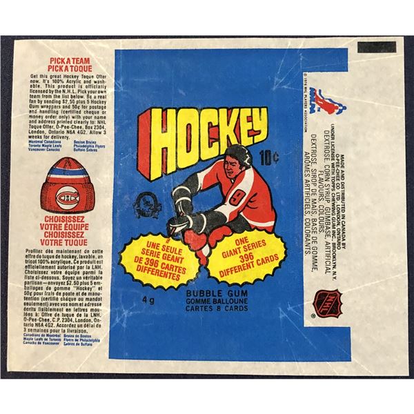 1976-77 O-PEE-CHEE NHL HOCKEY WRAPPER