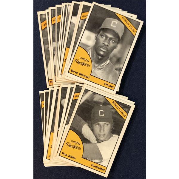 1977 TCMA MiLB CLINTON DODGERS TEAM SET - DAVE STEWART / KITTLE / SCIOSCIA