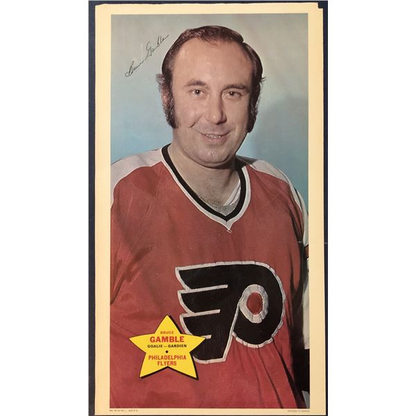 1971-72 O-PEE-CHEE NHL HOCKEY TEST POSTERS - BRUCE GAMBLE