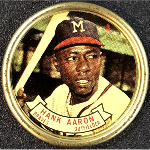 1964 TOPPS BASEBALL COIN - HANK AARON (HOF)