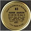 Image 2 : 1964 TOPPS BASEBALL COIN - HANK AARON (HOF)