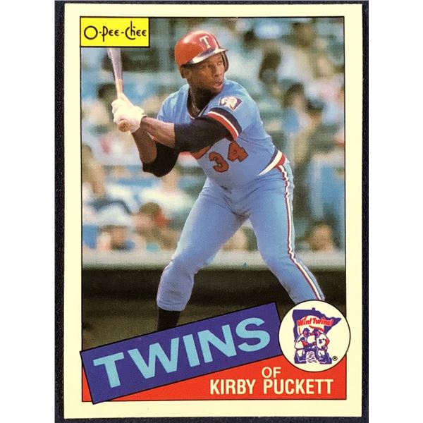 1985 O-PEE-CHEE BASEBALL KIRBY PUCKETT (HOF) ROOKIE CARD