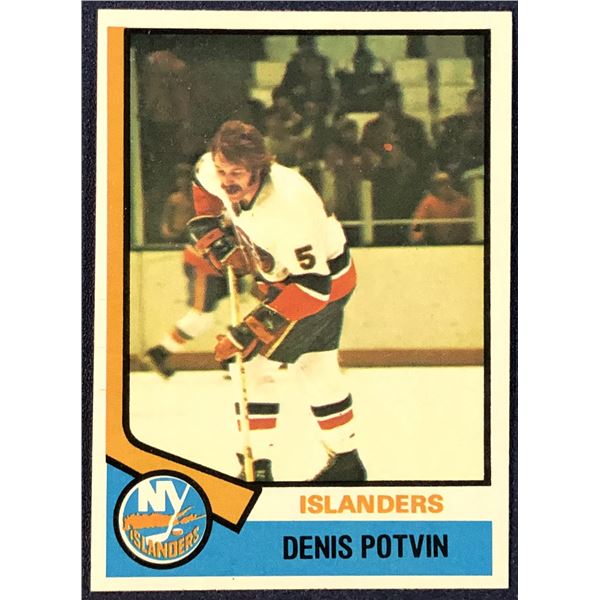 1974-75 TOPPS HOCKEY DENIS POTVIN (HOF) ROOKIE CARD