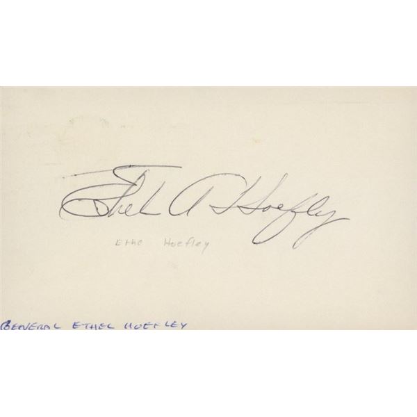 Brig.-Gen. Ethel Ann Hoefly signature cut