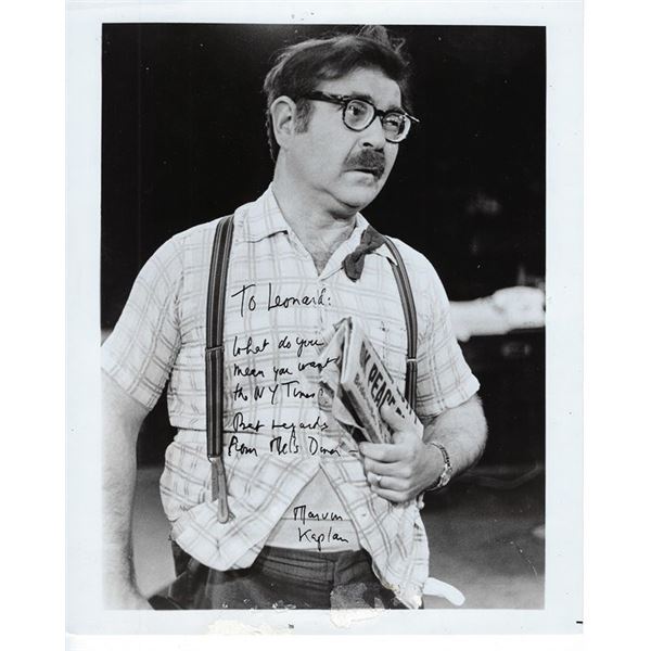 The Severed Arm Marvin Kaplan Signed Photo