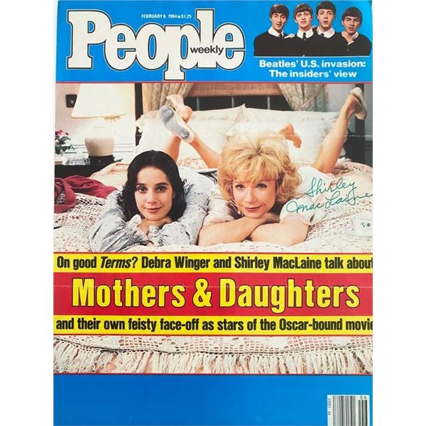 Shirley MacLaine signed magazine page