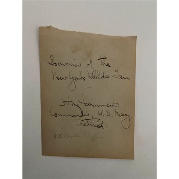 H.M. Sammers original signature