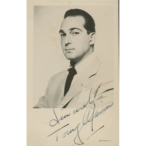CBS Announcer Tony Marvin signed photo