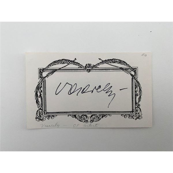Victor Vasarely original signature