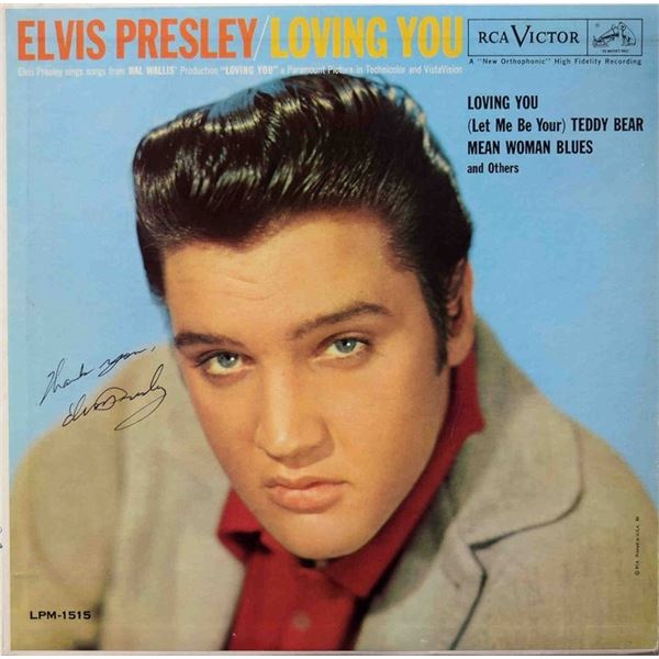 Elvis Presley 1957 Loving You signed album