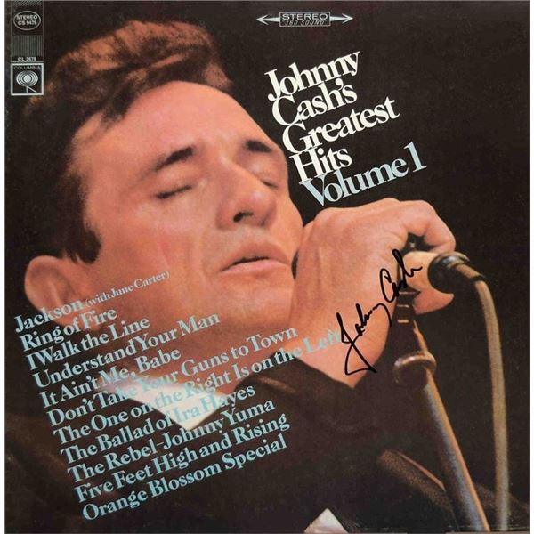Johnny Cash The Greatest Hits Volume I signed album