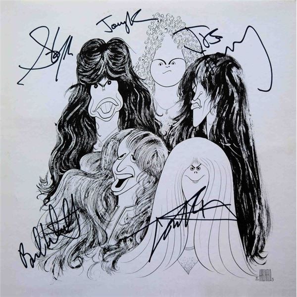 Aerosmith Draw the Line band signed album