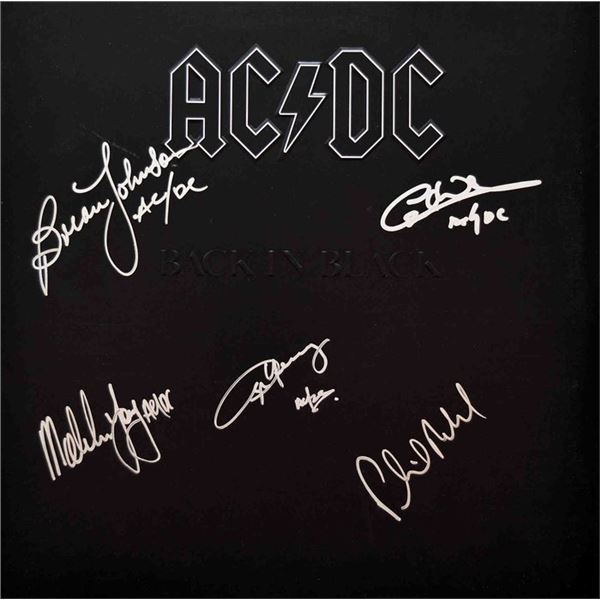 AC/DC Back in Black band signed album