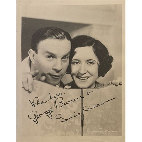 George Burns and Gracie Allen signed photo