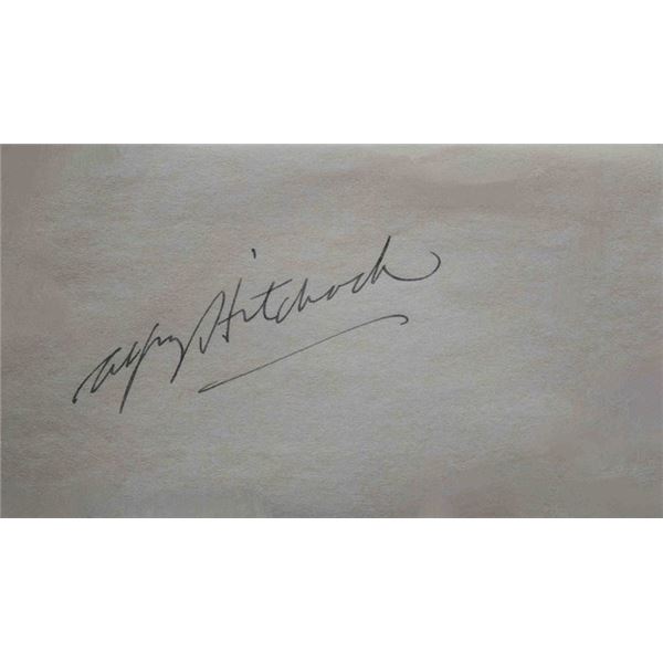 Alfred Hitchcock signature slip