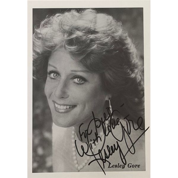 Actress Lesley Gore signed photo