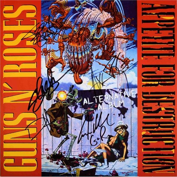 Guns N' Roses signed Appetite For Destruction album