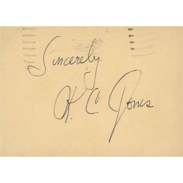 KC Jones original signature