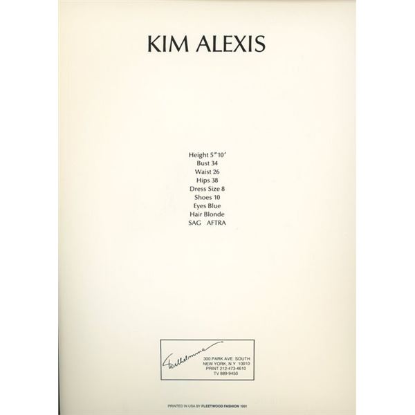 Kim Alexis signed Wilhelmina Modeling Agency photo