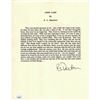 Image 1 : Loon Lake E.L. Doctorow  Signed Souvenir Typescript Page JSA Authenticated