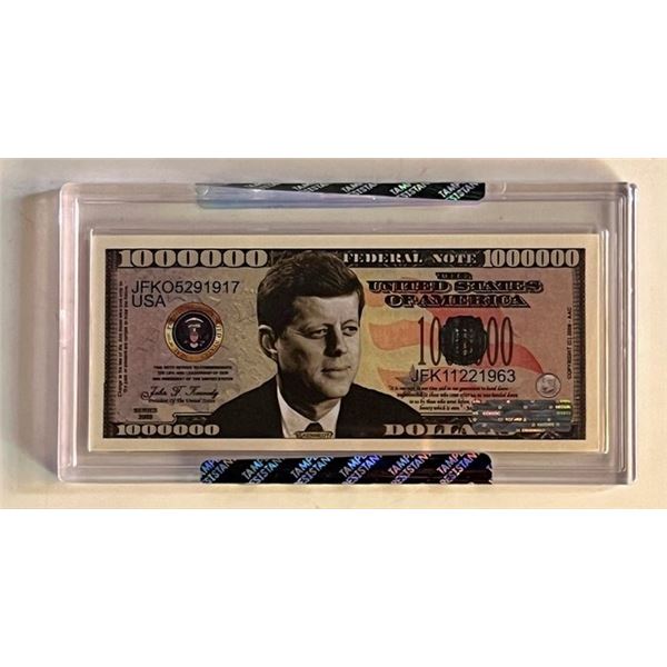 US President John F Kennedy Limited Edition Encapsulated Collectible Bill
