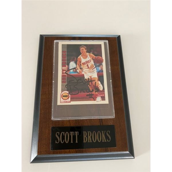 Scott Brooks signed basketball card