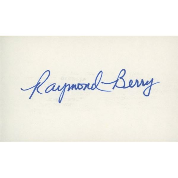 Raymond Berry original signature