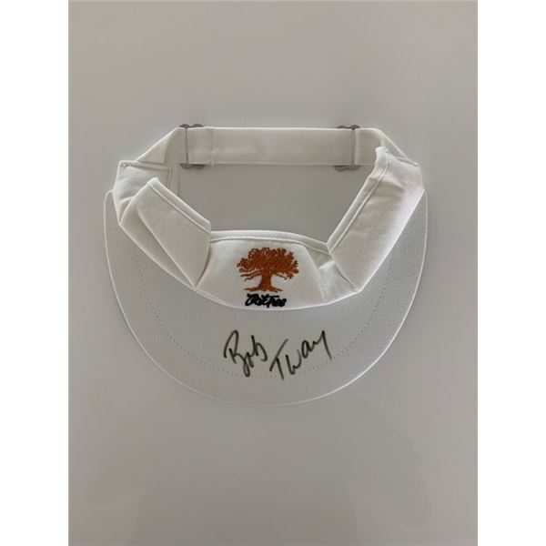 Golfer Bob Tway signed visor