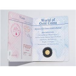 1/20 Oz Gold Libertad Mexican Coin