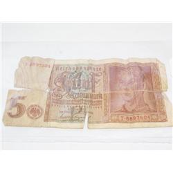 Berlin 1942 German 5 Mark Note
