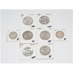 34,38,44,51,57,61,66,69 Silver Coins-8 Times Bid
