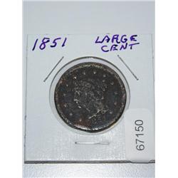 1851 Large Cent Coin