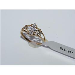 10k Gold Ring with Diamond Accents