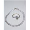 Image 1 : Silver Herringbone Bracelet & Ring