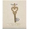Image 1 : 10k Yellow Gold Key Pendant with Diamond
