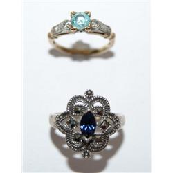 (2) 10 KT Gold Ladies Rings