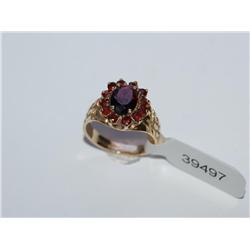 AAA Garnet Nugget Design Hand Made Ring