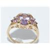 Image 2 : Ladies 10 KT Gold Amethyst Ring