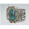 Image 1 : Navajo Turquoise & Silver Cuff Bracelet