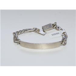 Old Solid Heavy  Sterling Taxco I.D. Bracelet
