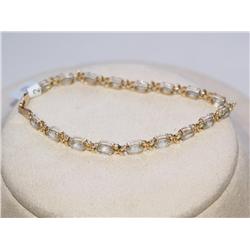 AAA Blue Topaz XOXOX Ladies Tennis Bracelet