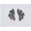 Image 2 : Aurora Borealis Facet Crystals Brooch & Earrings
